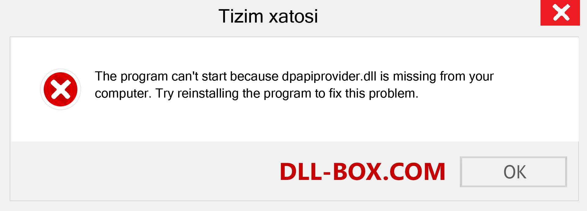 dpapiprovider.dll fayli yo'qolganmi?. Windows 7, 8, 10 uchun yuklab olish - Windowsda dpapiprovider dll etishmayotgan xatoni tuzating, rasmlar, rasmlar